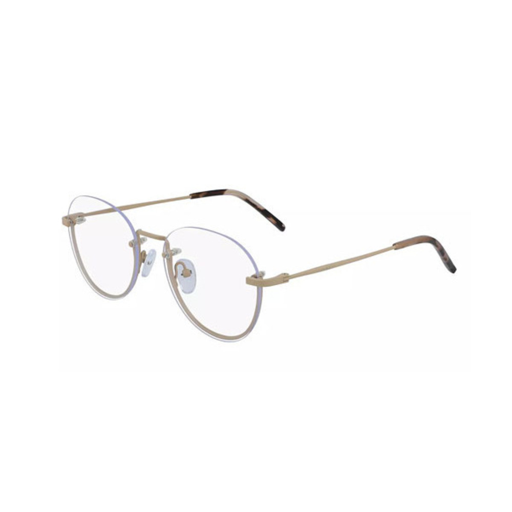 NWT Dkny DK1000 Gold Round 52mm Eyeglasses